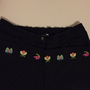 Quacker Factory Black Super Cute Pants Bug Size 16